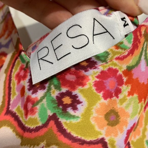 RESA LOS ANGELES MULTICOLOR SATIN SLIP MAXI DRESS MEDIUM - Picture 5 of 6